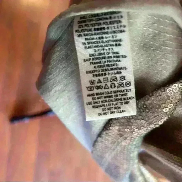 Free People Rose Gold Oversized Ombre Sequined Tunic Party Dress Size Xtra Small - Picture 5 of 5